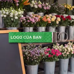 Móc khóa dây vải in logo theo yêu cầu