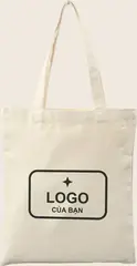 Tote canvas mộc in logo theo yêu cầu