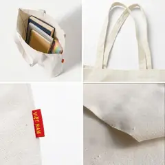 Tote canvas mộc in logo theo yêu cầu