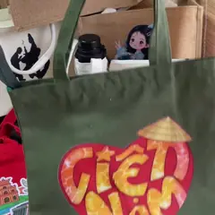 Tote xanh rêu có khóa + túi phụ video thực tế
