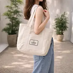 Túi nhiều ngăn (mộc) in logo theo yêu cầu